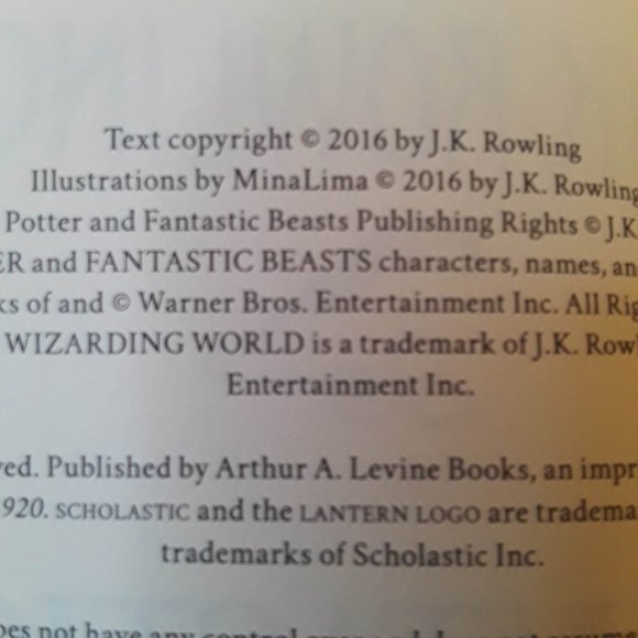 J.K. ROWLING - FANTASTIC BEASTS & WHERE TO FIND THEM - 2016 ORIGINAL SCREENPLAY - Picture 5 of 5
